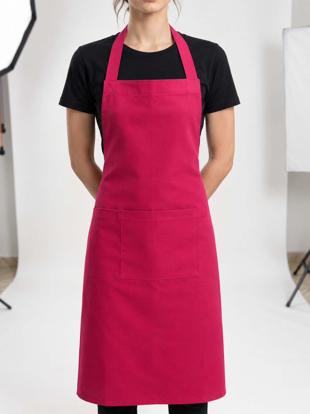 Tablier de cuisine porté en cuisine pro
